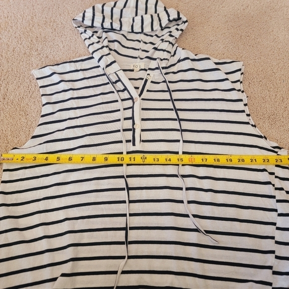 Pol Striped Hooded Top M - Picture 4 of 8